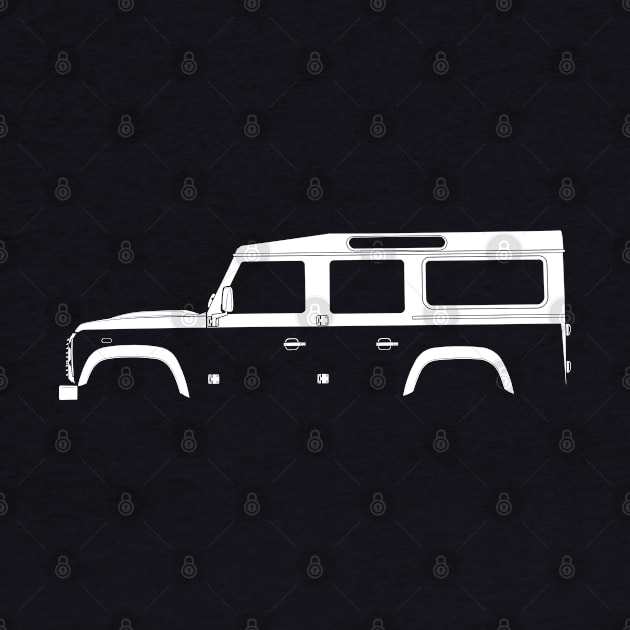 Land Rover Defender 110 Silhouette by Car-Silhouettes